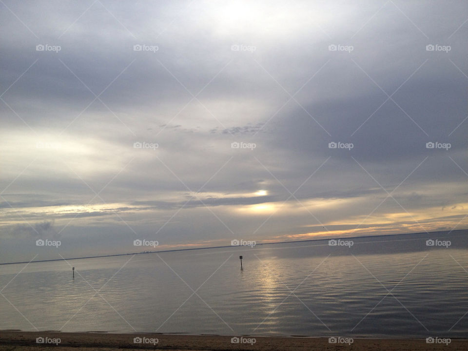 ocean sunset water cloudy by jkschmitt