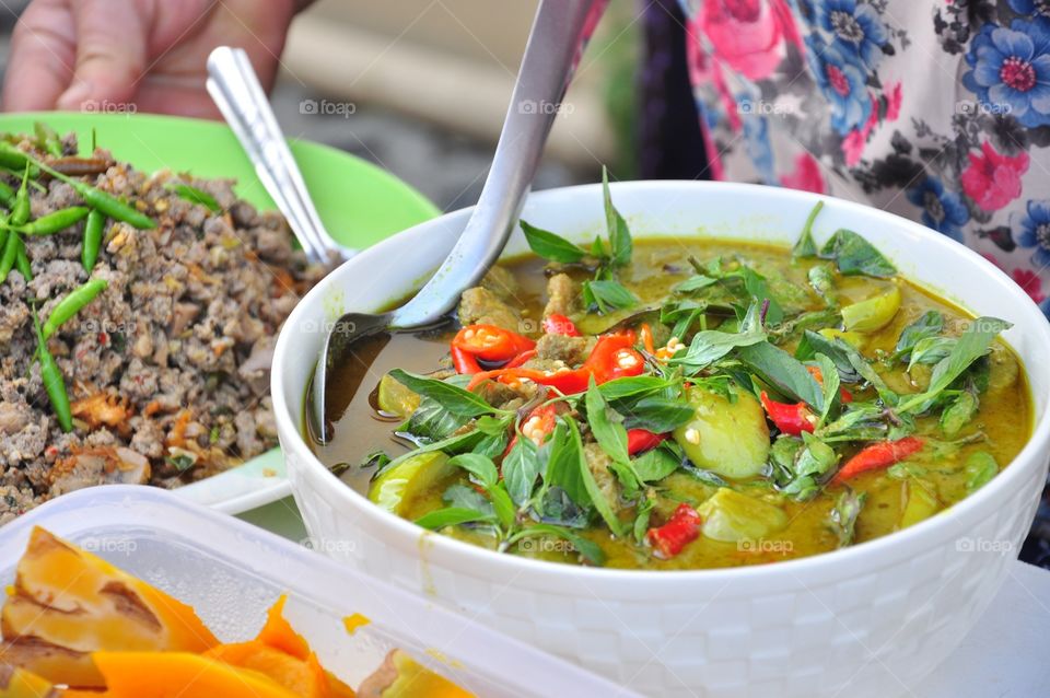 Close-up of delicious curry in bowl