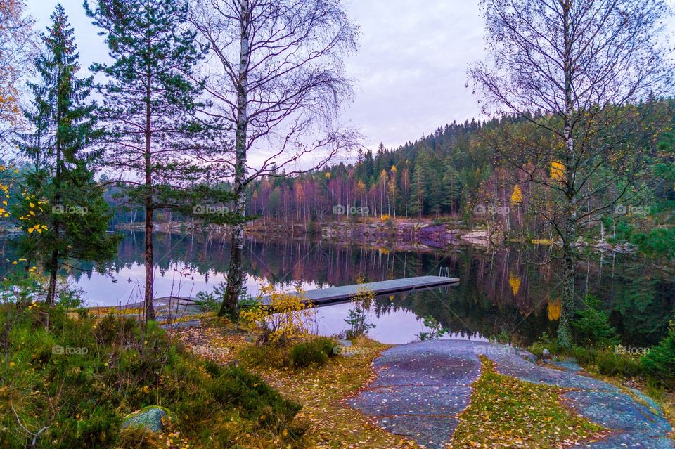 Sør-Elvåga lake. Akershus, Norway. 