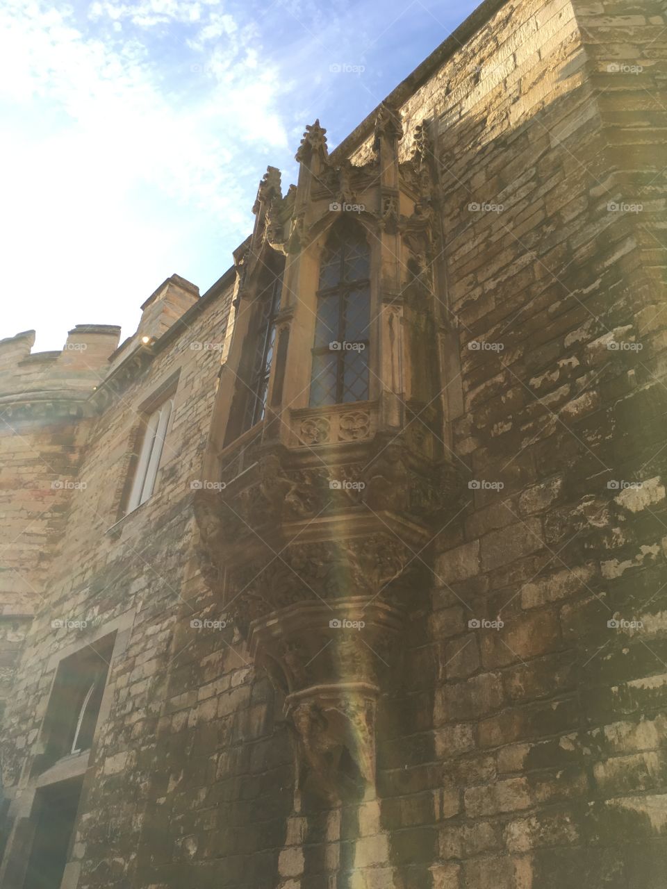 The Oriel window in the gatehouse (east gate) of the Norman built Lincoln Castle