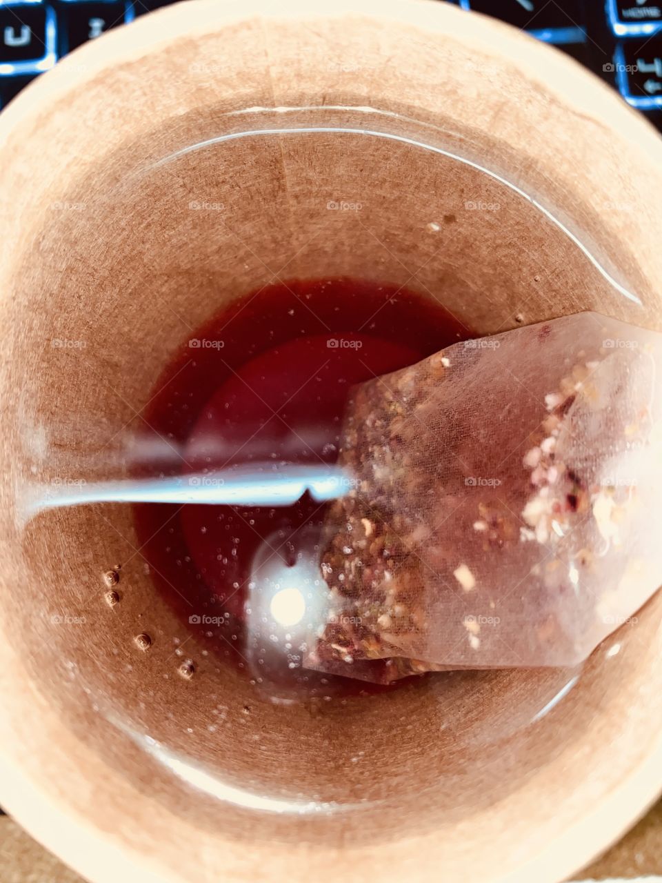 Herbal tea and fruit 