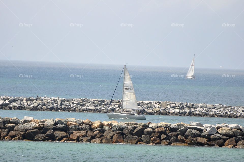 Boat returning to the bay