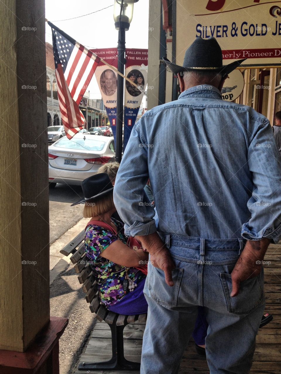 Cowboy, senior in Old West. A cowboy, in Virginia City