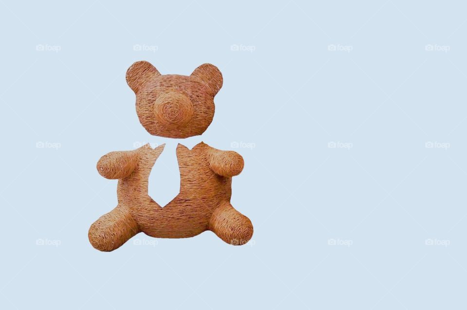 Little blue bear is very cute.