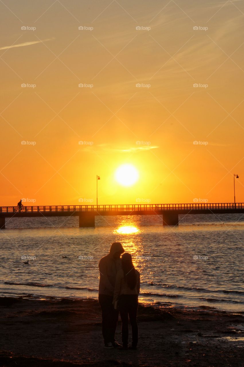 Sunrays by the sea