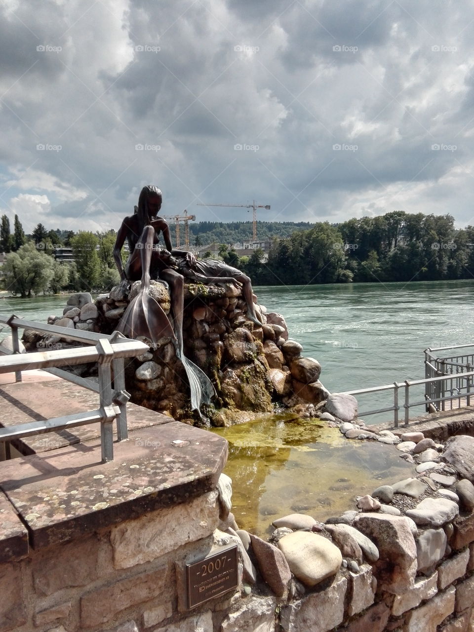 Mermaid statue in Rheinfelden