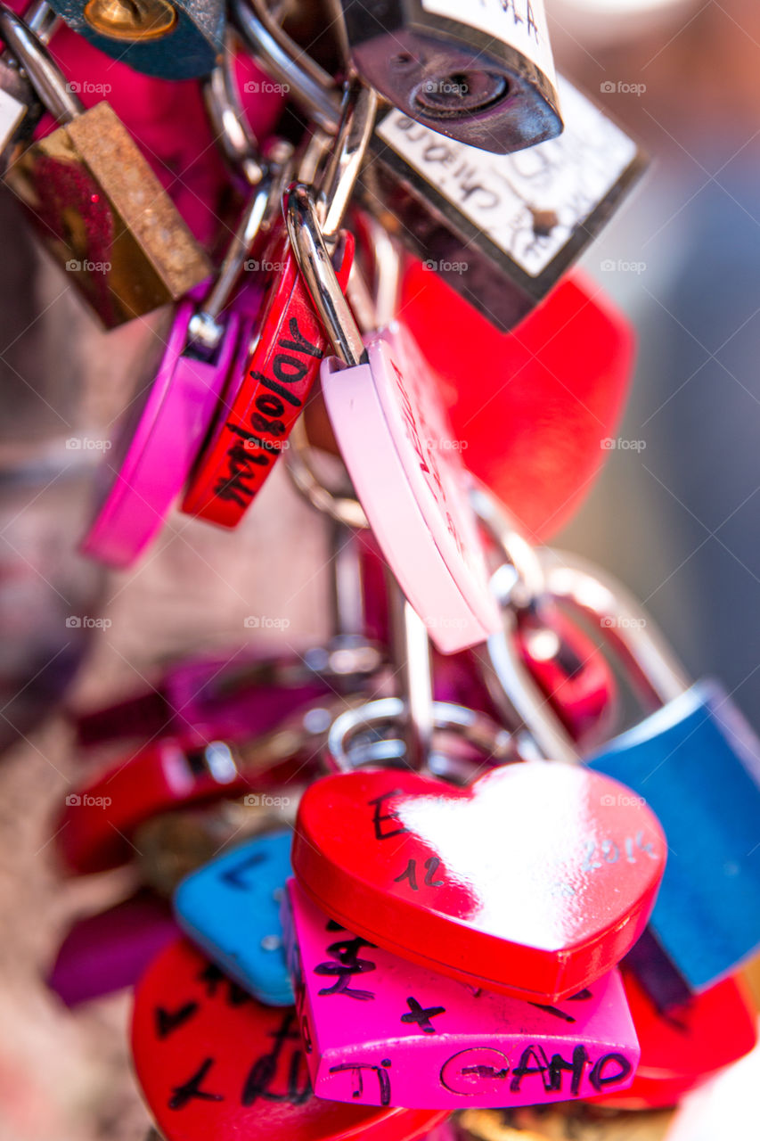 Love Padlocks In Romeo And Juliet House In Verona Italy
