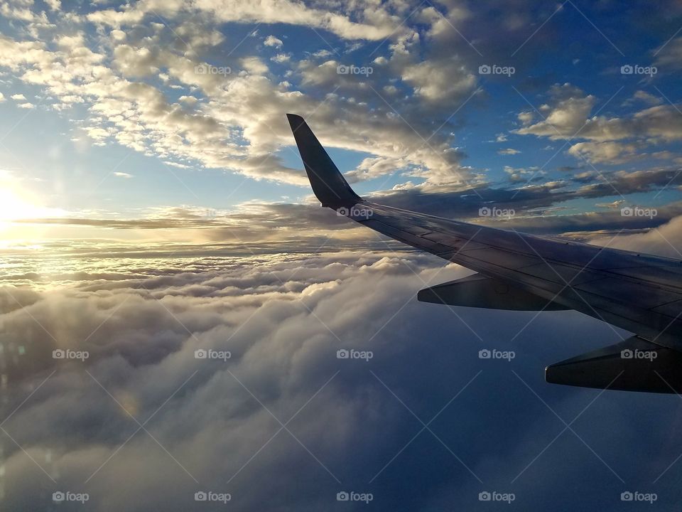 sky view from the airplane