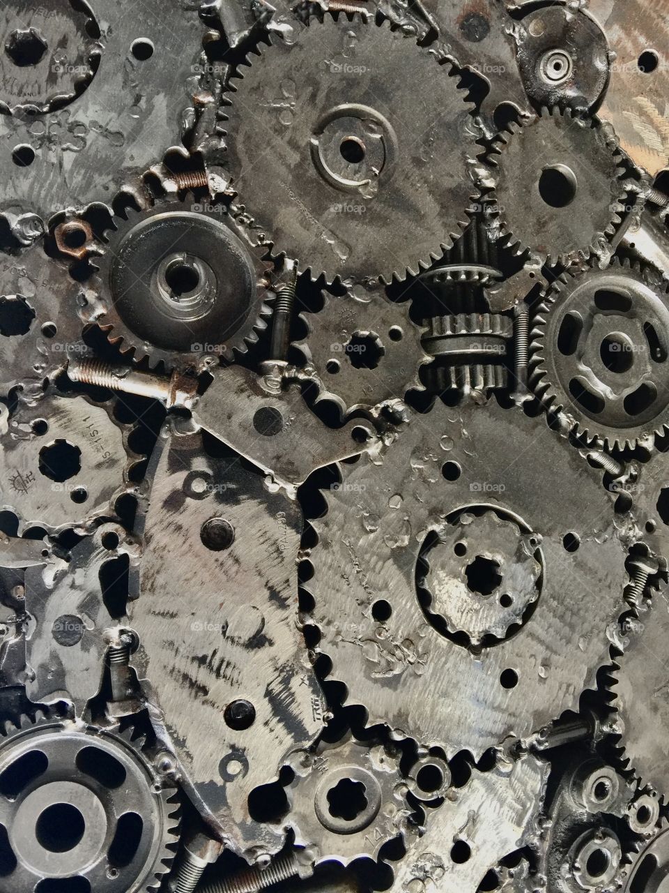 Close-up of gearwheels
