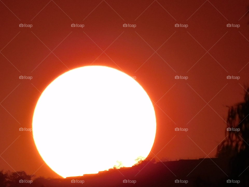 Bright Suset in Ongoing.. Full Sun and Sky with Fulfilled orange colour.