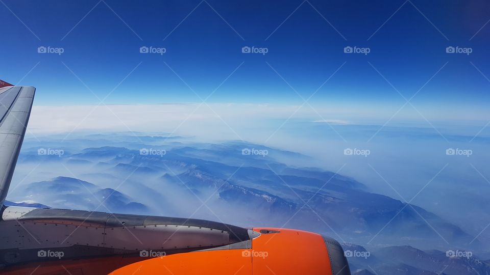 Alps from an EasyJet plane