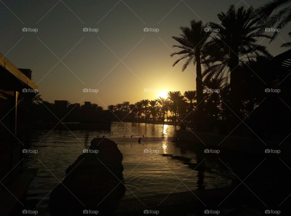 Sunset, Water, Beach, Silhouette, Dawn