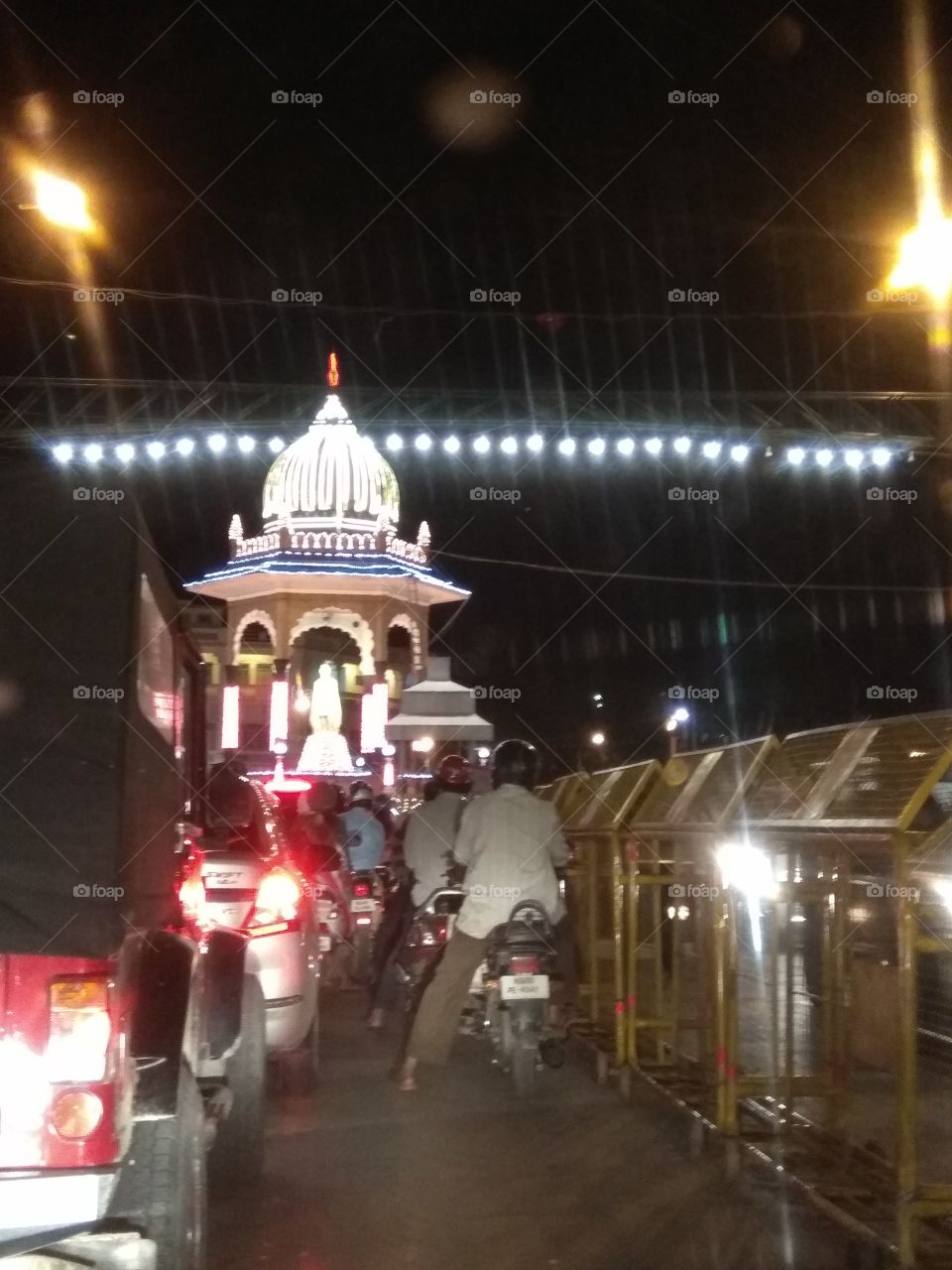 Dussehra festival is a famous festival for Hindus in India celebrates for the win of good over evil. Mysore in southern part of India is famous for this celebration. City will be decorated with different kind of lightings. Took this during Dussehra days in Mysore, Karnataka, India.