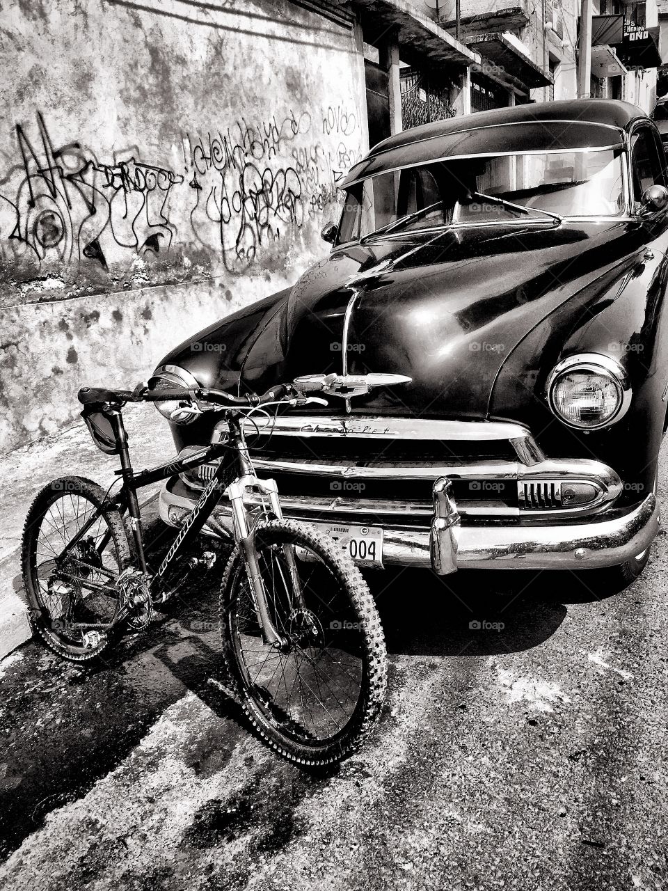 Bicycle meets chevy