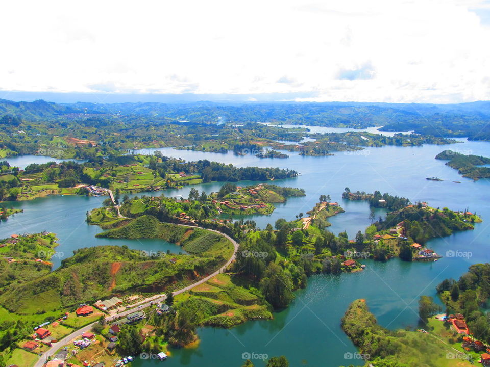 View of rock of Guatape in Medellin, Colombia
