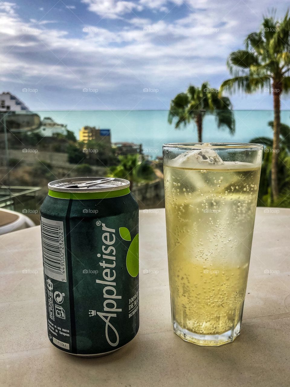 Appletiser drink on holiday 