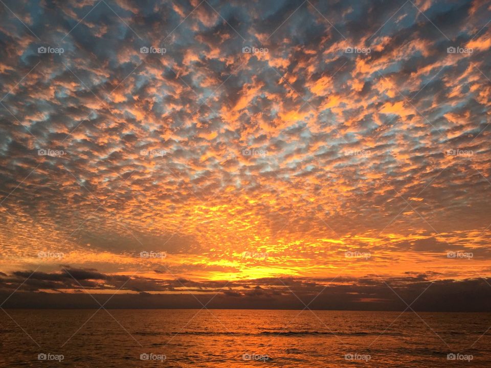 Dramatic sky over sea