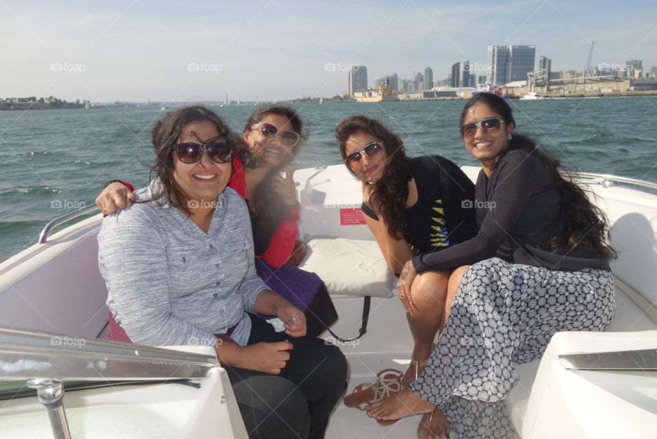 Ladies day out on a boat