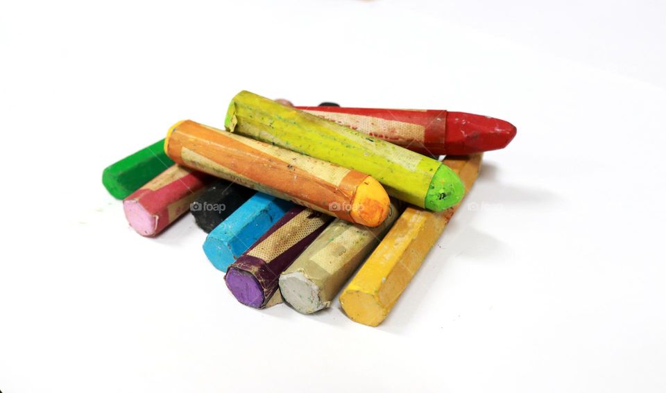 Pastel crayons for painting and drawing, usually used by young children and students