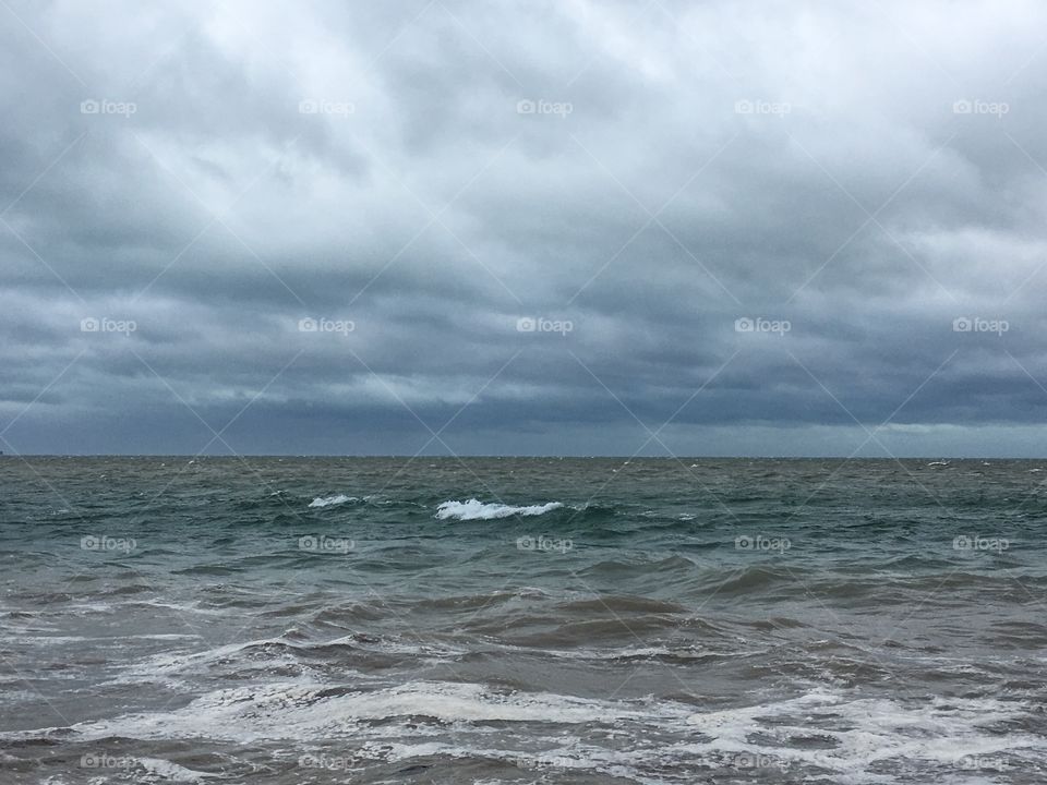 Stormy sky and ocean in south Australia, perfect for a background image, this horizon shot is moody yet alive and full of hope 