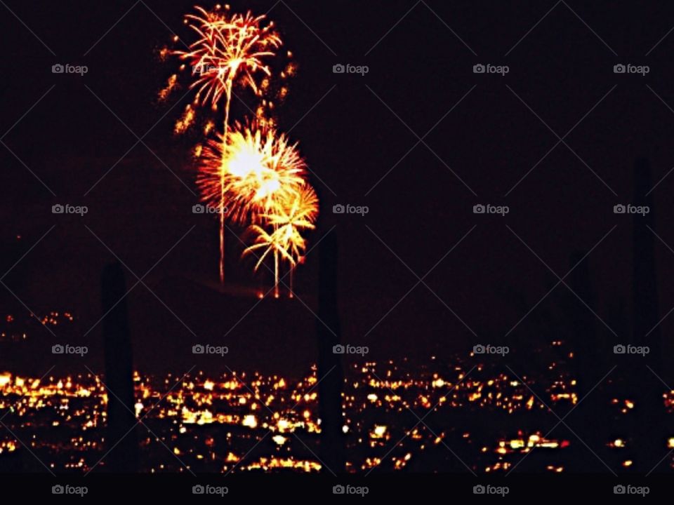 Desert fireworks