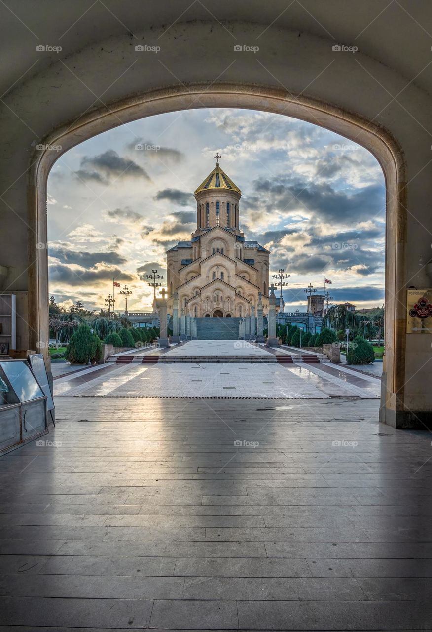 Texture of cloudy spark the beautiful of church