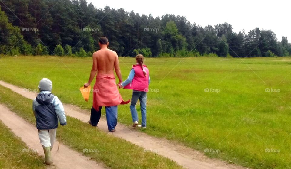 Landscape, Daylight, Road, Grass, People