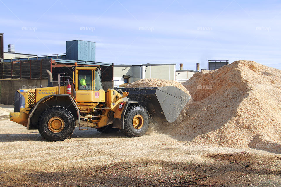 Yellow bulldozer