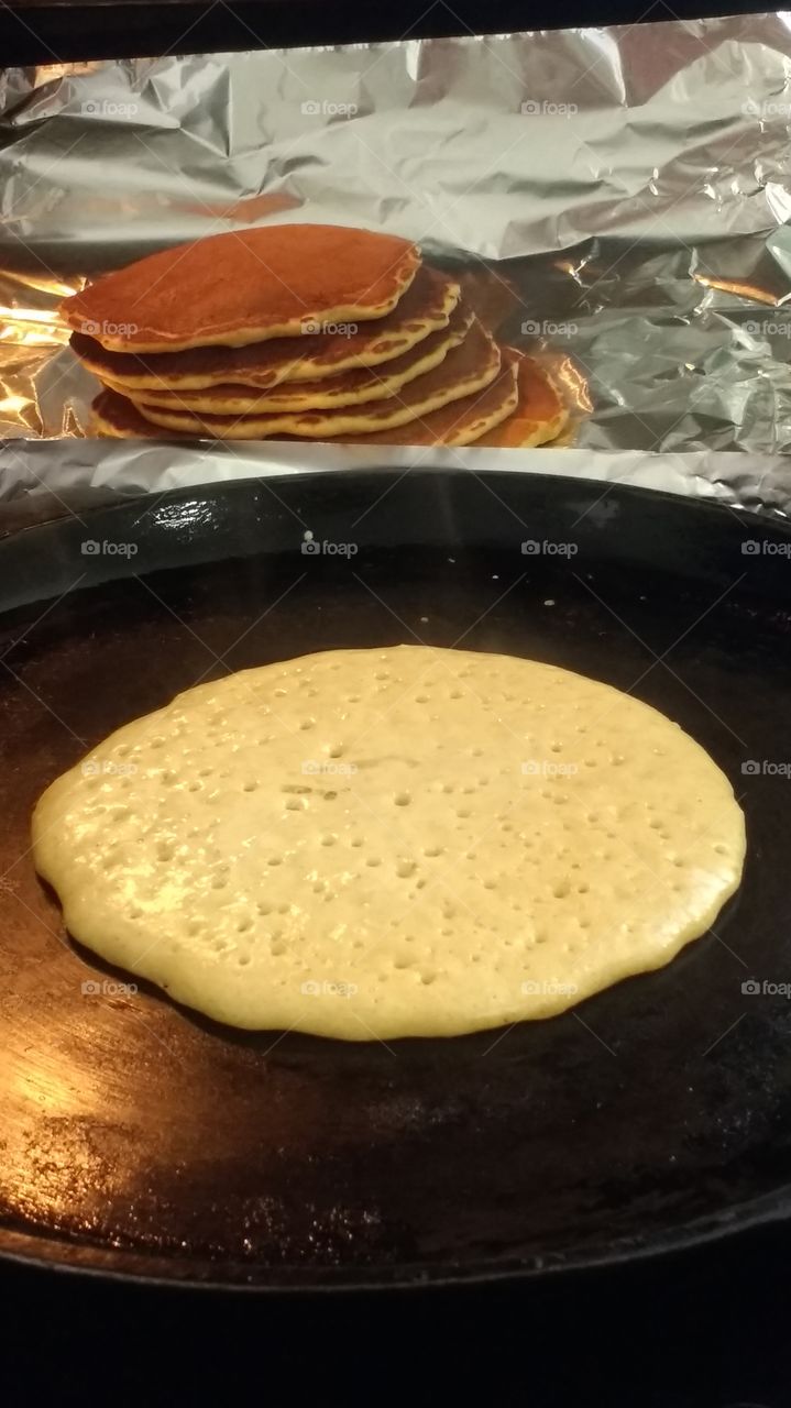 Pancakes on the skillet