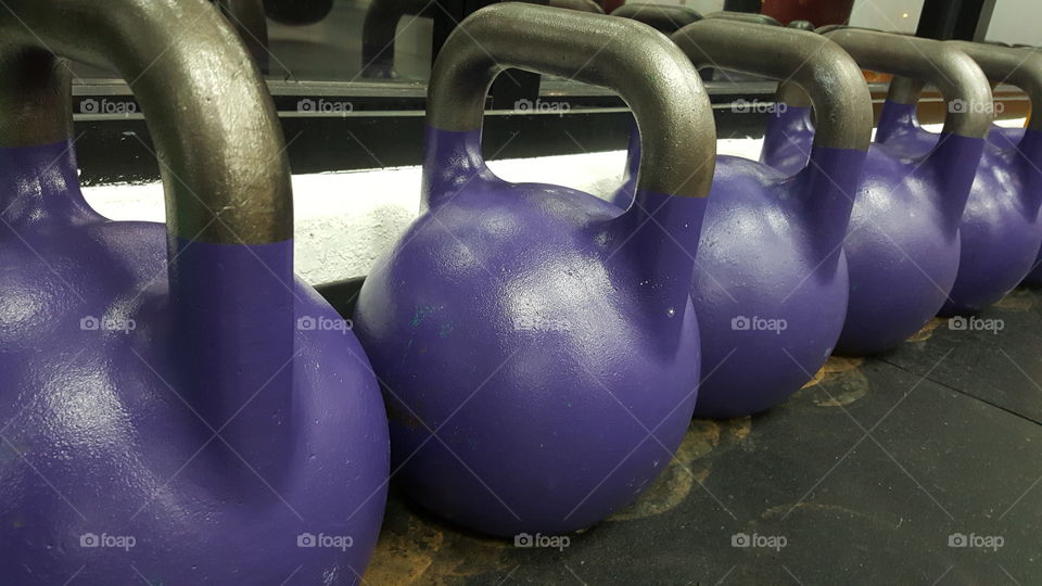 Purple Kettle Bells