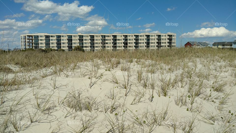 A hotel on the beach