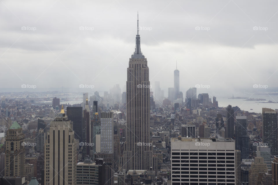 NYC - New York - snow over Manhattan 