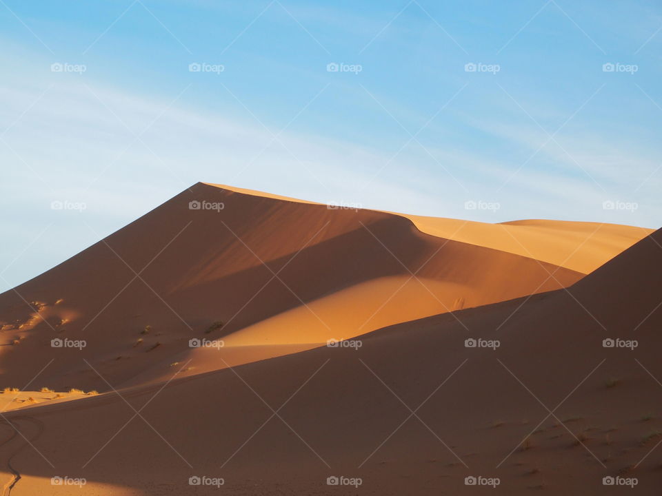 Merzouga. Sahara desert in the south of Morocco 