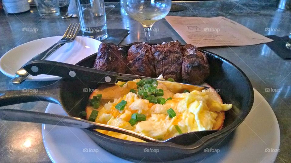 Tasty Steak & Cheddar Eggs, Tasty  Alder. Portland, OR