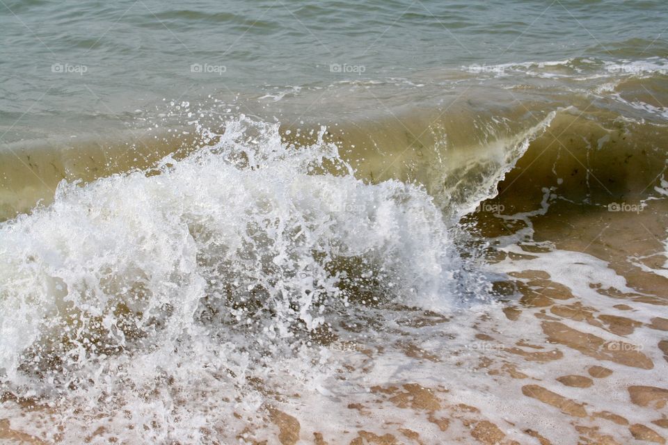 Close-up of a splashing wave