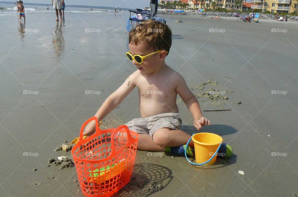 Digging in the sand