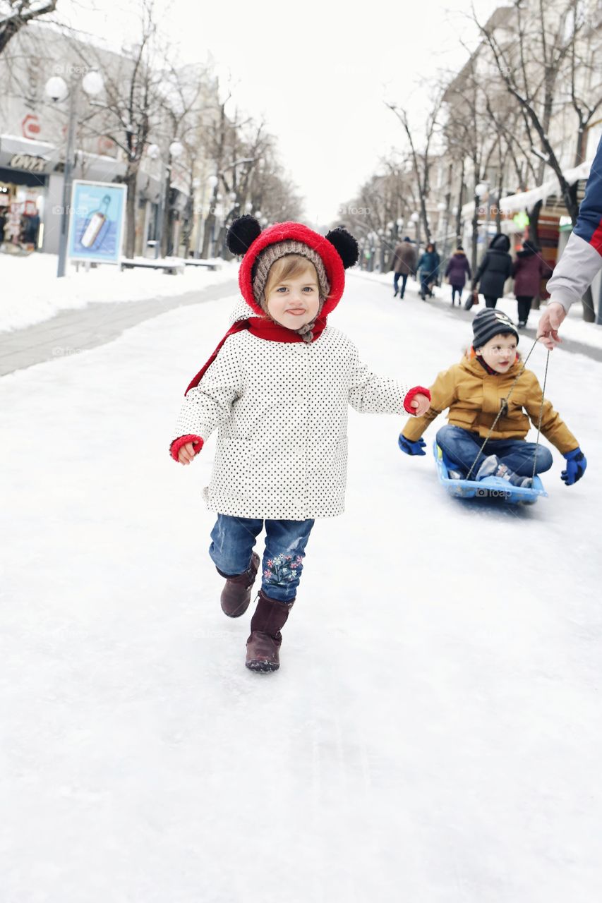 Winter, Snow, Child, Fun, Cold