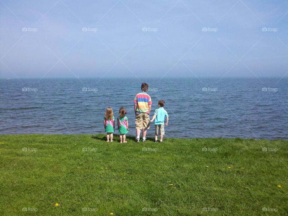 kids at the lake. my kids in a photo shoot at B Forman park on Lake Ontario