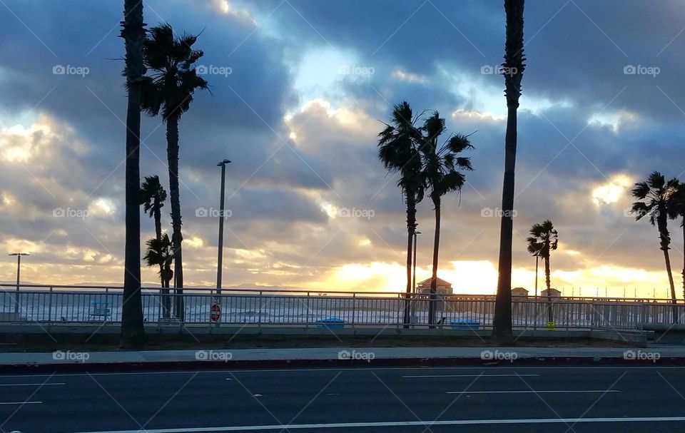 Sunset after Storm, Huntington Beach