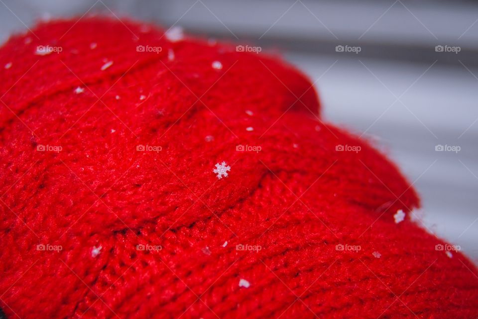 "Snowflakes that stay on my nose and eyelashes."