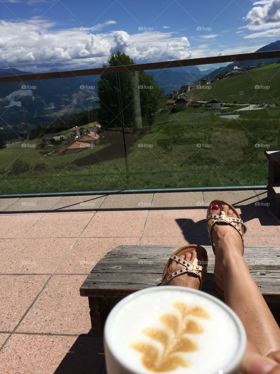 Coffee with a gorgeous view