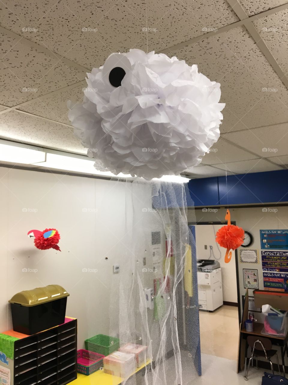 Paper Pom Jellyfish 