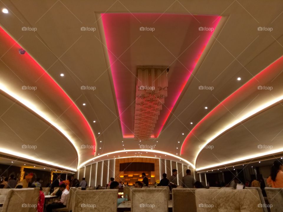 Lighting Designs and illumination art for luxury party halls