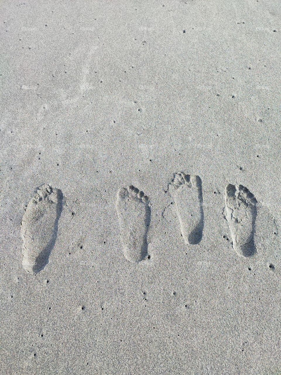 footprints in the sand