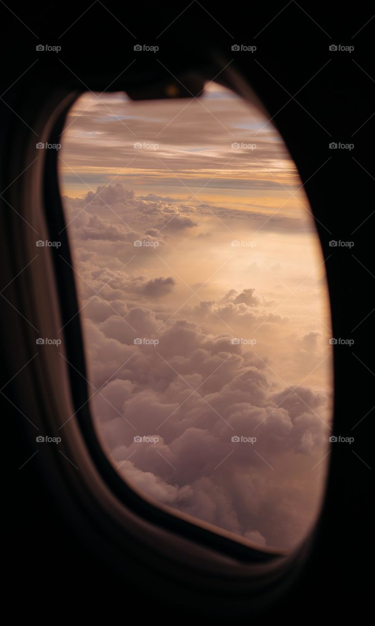 Schöne Aussicht vom Flugzeug aus