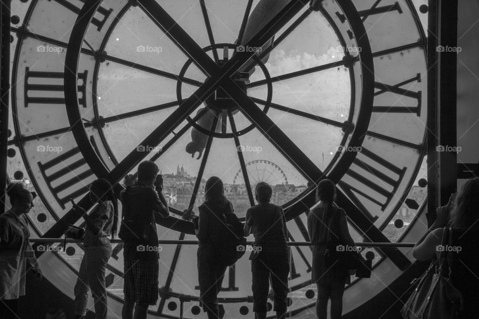 Silhouettes in black and white