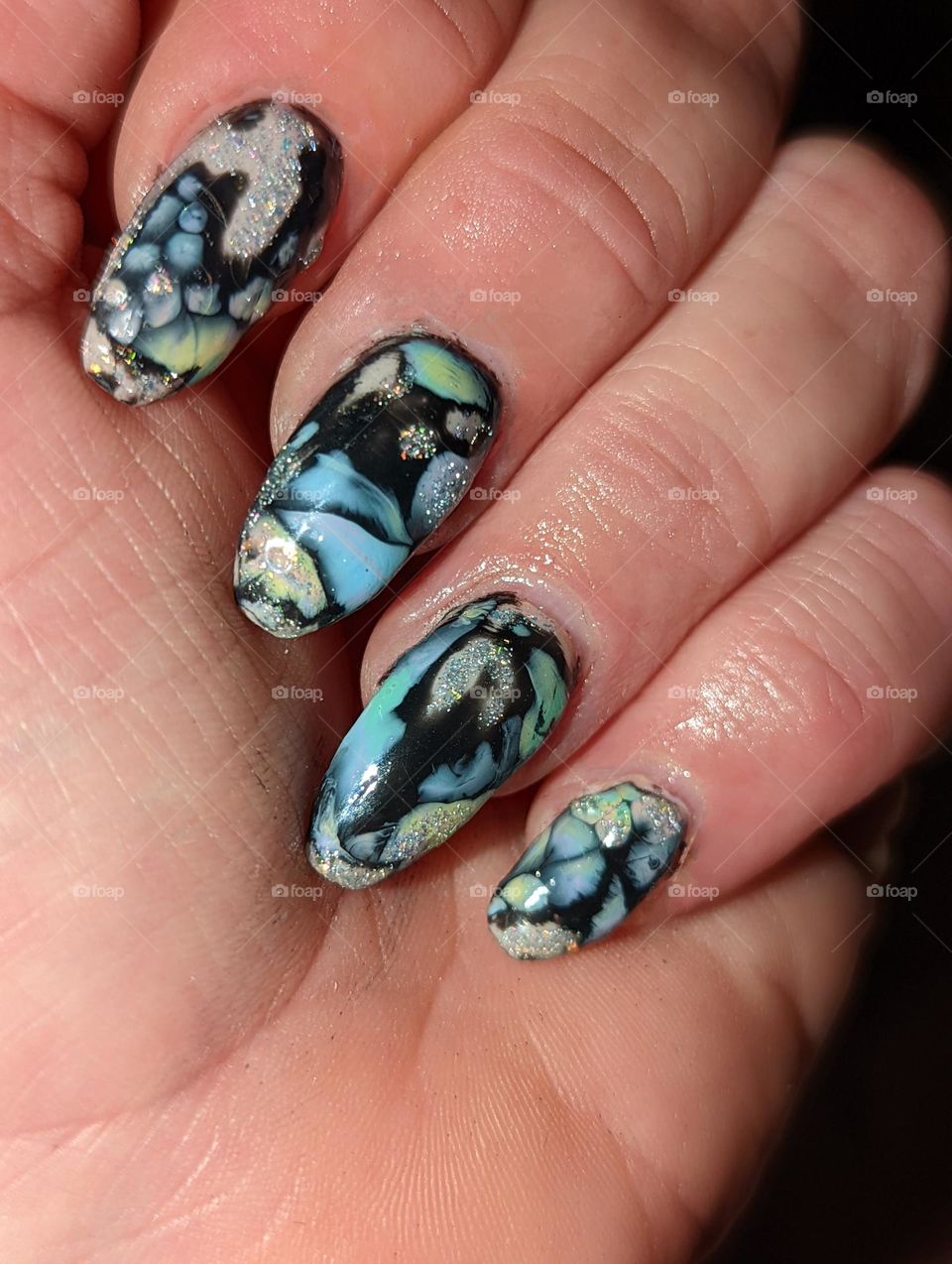 abstract nail art