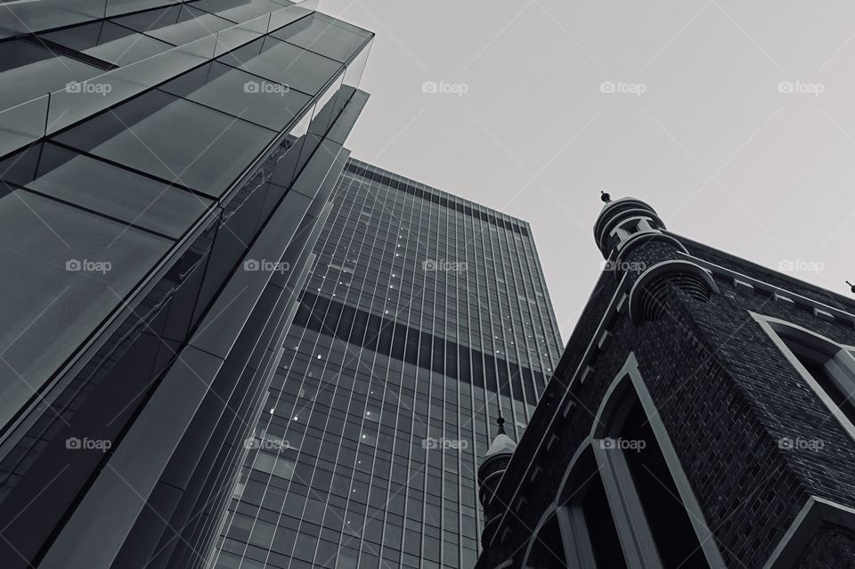 Cityscape: a mixture of old and new.