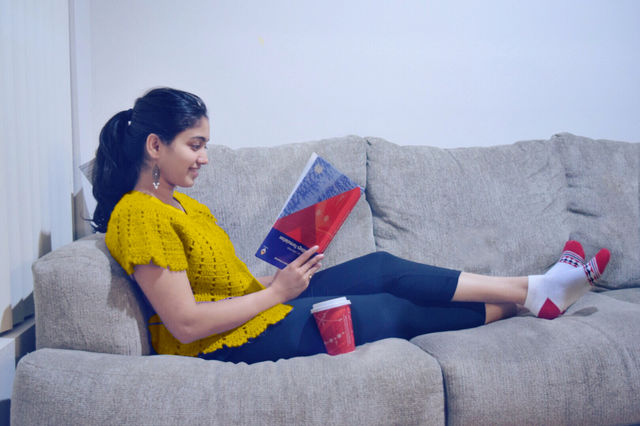 Woman reading a book