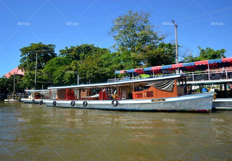 Travel Boat in Chao Pra Ya River, Bangkok.